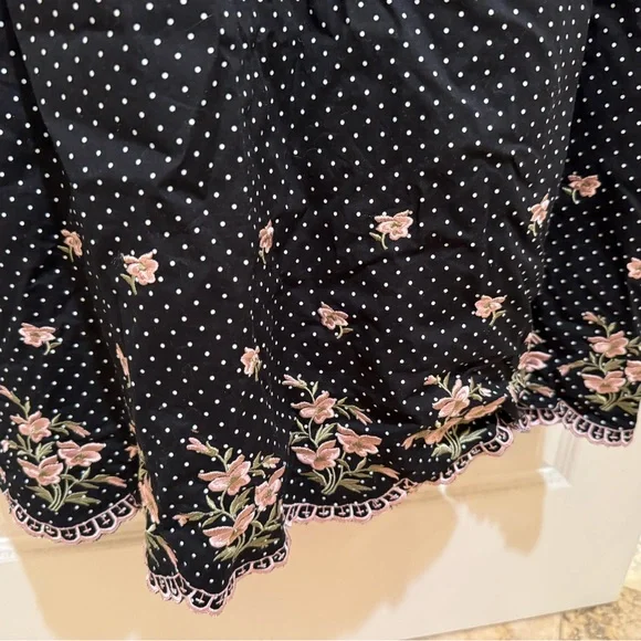 Vintage 2000s Coldwater Creek Black & Pink Midi Cottagecore Dress NWOT - Picture 5 of 6